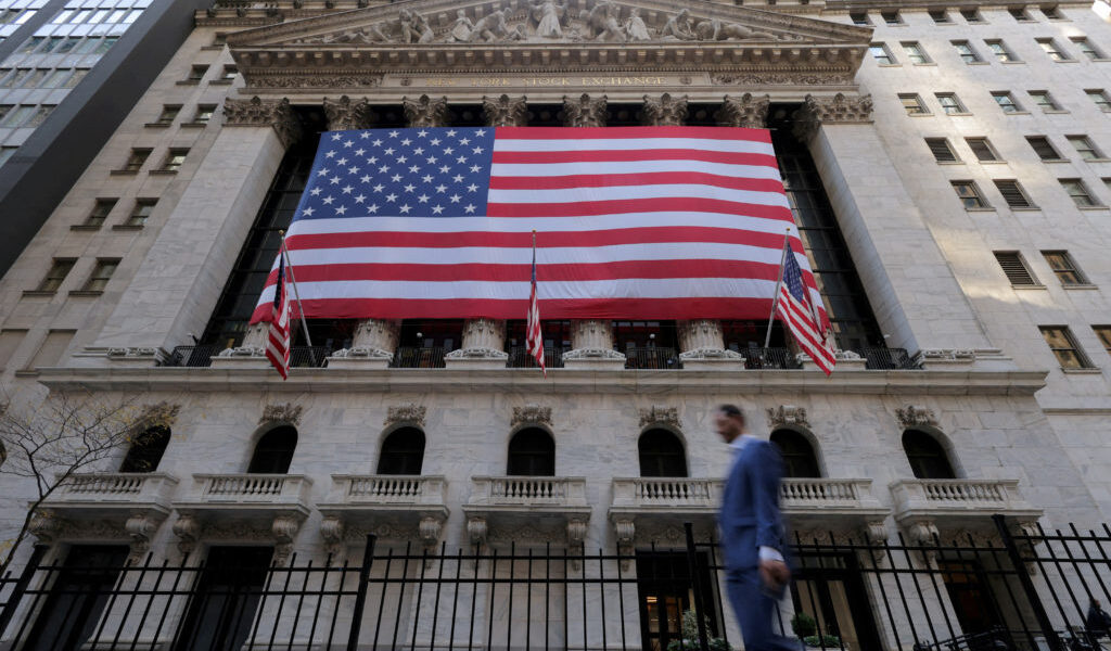 FILE PHOTO: A view of the New York Stock Exchange (NYSE) in New York City